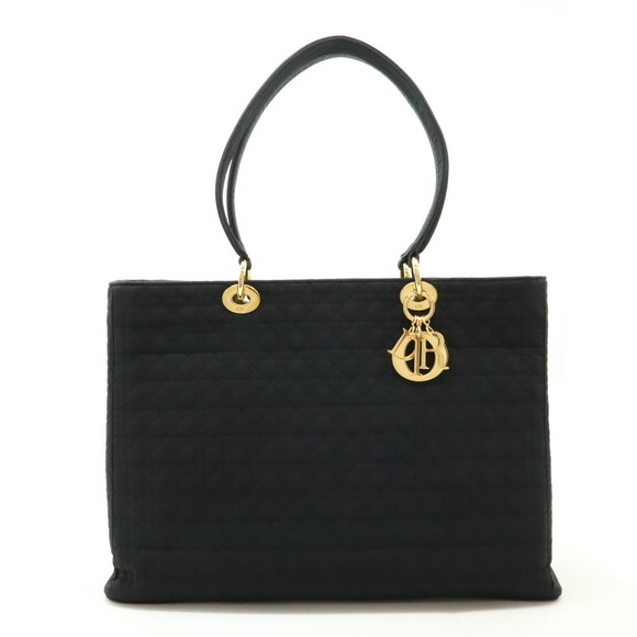Dior nylon black  Lady tote Christian bag Cannage - Picture 1 of 8